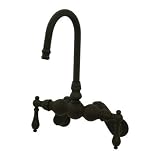 Elements of Design DT0815AL Hot Springs Wall Mount Clawfoot Tub Filler, 4-3/4' in Spout Reach, Oil R