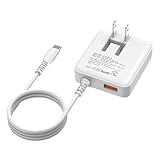 OMKUY 30w 充電器 type-c USB 急速充電器 タイプc 【PD30W&QC3.0/超薄型/USB-Aポート&1.5mType-Cケーブル/折り畳みプラグ】スマホ充電器 ケーブル一体型 AC コンセント 2台同時 コンセント 軽量 アンドロイド PSE認証済 iPhone/Androidなど対応 (ホワイト)