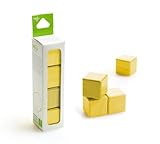 おもちゃ 4 Piece Tegu Magnetic Wooden Block Cube Set Yellow [並行輸入品]