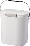 アスベル フタ付きゴミ箱 オムツ・ペットシーツ 11L 密閉 エバンペール 中バケツ付き 生ごみ ホワイト