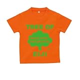 BabyChips Tree(名入れ半袖ベビーTシャツ) 160 オレンジ