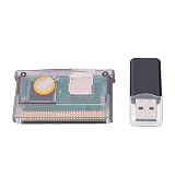 Vbestlife Gba フラッシュ カートリッジ ユニバーサル ゲーム カード、FAT フォーマット対応、最大 2GB ストレージ、SP GBM IDS NDS NL レトロ ゲームのバックアップと保存用 Gba フラッシュ ト (黒透明)