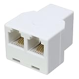 タローズ TARO'S モジュラーケーブル 電話線/テレホンコード 2分配用延長アダプタ 6極4芯/6極2芯 エコ簡易パッケージ CMJ-AD2Epr