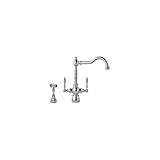 Franke FHF480 Farmhouse Two-Handle Bar Faucet with Side Spray, Satin Nickel [並行輸入品]