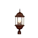 Acclaim 5187BW/SD Madison Collection 3-Light Post Mount Outdoor Light Fixture, Burled Walnut [並行輸入品]