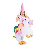 Spooktacular Creations 空気注入式ライディング ユニコーン風 エアブローアップ デラックス コスチューム 子供サイズ