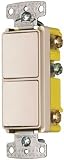 Hubbell Wiring Systems RCD103LA tradeSELECT Single Pole and Three Way Combination Quiet Rocker Switc