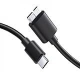 LUYING USB C to Micro B 3.0 変換ケーブル 0.5m USB C 外付けhddケーブル 3A急速充電と5Gbpsデータ転送 MacBook (Pro)/Galaxy S5 Note 3/HDD外付けハードドライブ等に対応 ブラック