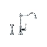 Franke FHF180 Farmhouse Single-Handle Bar Faucet with Side Spray, Satin Nickel [並行輸入品]