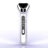超音波 美容器 【2021年改良版】 イオン導入・導出 温熱美容器 汚れ除去 保湿成分浸透 肌ハリ たるみ ニキビ しわ 肌荒れ等 USB充