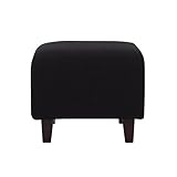 【単品】足置き(オットマン)【LeJOY スタンダードタイプ】 ジェットブラック 脚：角錐/ダークブラウン 【リジョイ】：20色から選べる！カバーリングソファ 生活用品 インテリア 雑貨 インテリア 家具 ソファ オットマン soz1-40