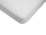 American Baby Company Extra Durable Waterproof Quilted Cotton Crib Mattress Pad Cover, White, 28" X 