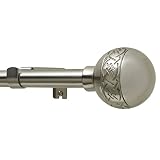 Levolor 43990783 Chained Ball Rod Set, 36-to-66-Inch Width, 3/4-Inch Diameter, Satin Nickel [並行輸入品]