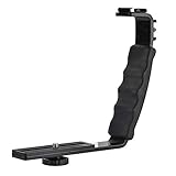 Vbestlife Lフラッシュブラケット VBESTLIFE 撮影フラッシュ ホットシューマウント ホルダー L型 フラッシュブラケット 照明ビデオライトホルダー