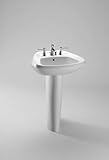 Toto lt243.8g-11究極8インチセンターPedestal Basin With Sanagloss、Colonialホワイト