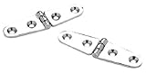 ストラップヒンジ4 " x1 – 1 / 8インチクロムメッキ真鍮2 perカード