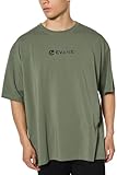 [EVANE] エバン オーバーサイズ コットン ストレッチ Tシャツ 山澤 礼明 監修 (M, カーキ)
