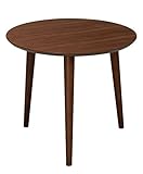 永井興産 NK-315 木製ラウンドテーブル (ブラウン)※幅50×高さ42.5㎝ ※高級感のある突板