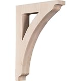 Ekena Millwork BKTW01X08X12THRW 1 3/4"W x 8 1/2"D x 12"H Large Thornton Wood Bracket, Rubber Wood [並