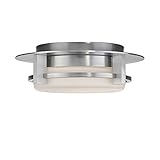 WAC Lighting FM-W33612-AL Contemporary Compass 12 Inch LED Flush Mount In Brushed Aluminum, Small [並