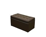 CORO 収納ベンチ スツール 二人用　ブラウン HSW-17BR