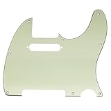 Musiclily 8穴 TL テレキャスターピックガードFender USA/メキシコスタンダードTeleエレキギター用、ミントグリーン3P