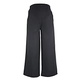 Zhhlaixing ベスト Casual Pregnant Women Belly Wide Leg Cropped Pants Comfortable Pregnancy マタニティ パンツ Dr