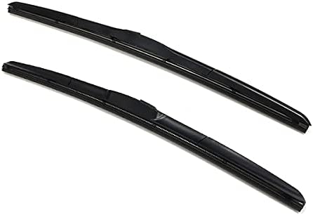 30系 プリウス対応 エアロワイパー 2本セット! 650mm x 400mmセット! グラファイト加工! U字フック ワイパーブレード - 1