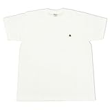 のばのば うんこ半袖Tシャツ胸刺繍 X-001 白×茶 M X-001