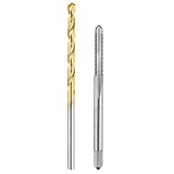 uxcell タップドリル ドリルビット Φ2.5mm マシンハンドタップ M3x0.5 各1本セット 穴あけ ねじ切り HSS 高速度鋼 右ネジ用