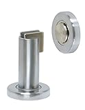 APL D01 Magnetic Door Stop & Holder for Home or Office in Brushed Steel- Keeps Door Open Even with a