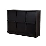 Frama Furniture(フラマファニチャー) 低ホルムアルデヒド ディスプレイラック扉3列2段タイプ ブラック KSS-0026BK