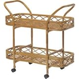 ちどり産業　籐製　ラタン　ワゴン　CS-91 代引不可