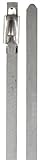 BAND-IT KE1138 Uncoated 304 Stainless Steel Ball-Lok Cable Tie, 3/16 Width, 10.2 Length, 0.010 Thick