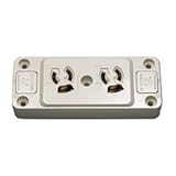 明工社 抜け止め接地ダブルコンセント 仮設用 15A 125V ME8631