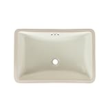 Ronbow Restyle 18インチ長方形アンダーマウントセラミック浴室洗面化粧台容器シンク クリーム 200532-BI 1