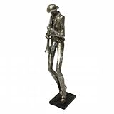 EcWorld Enterprises 7731253 New Orleans Mardi Grass 19 In. Jazz Clarinet Musician Figurine