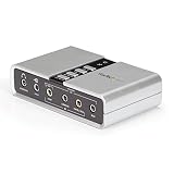 StarTech.com 7.1ch対応USB-DACヘッドホンアンプ S/PDIF対応 8x 3.5mmミニジャック 2x 3.5mmトスリンク角型コネクタ ICUSBAUDIO7D