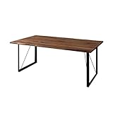 ウォルナットブラウン／ダイニングテーブル テーブル 天然木 ウォルナット ヴィンテージ風 アイアン ブラウン 木製テーブル 180cm