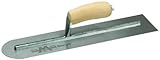 MARSHALLTOWN The Premier Line MXS64RE 14-Inch by 4-Inch Rounded End Finishing Trowel with Curved Woo
