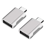 Eono(イオーノ) - USB Type C 変換アダプタ, 2個セットType C to USB 3.0 メス OTG ケーブル 5Gbps高速データ転送タイプC 変換コネクター (シルバー)