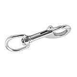 Fenteer ヘビーデューティ　80mm　ラウンドアイ　ステンレス鋼　スイベル　スナップフック　ペットバックル　トリガー　クリップ　留め金　キーチェーン