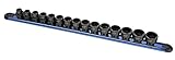 Sunex 2673 1/2" Drive Low Profile Impact Socket Set with Hex Shank MM, 15-Piece [並行輸入品]