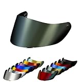 【kinkyamigo】適合：K1 K1S K3SV K5 K5S 翌日配送 社外品 AGV K1 互換性 ヘルメット シールド スモークシールド ミラーシールド クリアシールド バイク用品 ダーク メロー 紫外線カット 紫外線 吸収 UV カット バイク ツーリング ピンロックシート 翌日配送 社外品 (ブルー) [並行輸入品]