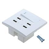 B Blesiya スイッチ付　4ポートUSBプラグ　壁式　USBソケット　充電器　AC電源コンセント　パネル　部品備品