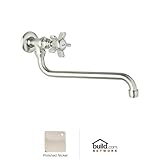 Rohl a1444 X - 2国キッチン壁マウントポットフィラー蛇口with 5 Spoke Cro、 A1444XPN-2 1