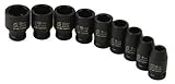 Sunex 1809 1/4-Inch Drive Standard Metric Impact Socket Set, 9-Piece [並行輸入品]