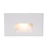 WAC Lighting WL-LED100-C-WT Rectangular Scoop 4W 120V LED Step Light with Cool White Lens and White 