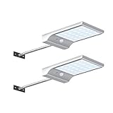 botrong 2個36 LEDソーラーモーションセンサーライト安全ライト屋外防水ガーデンライト Approx.180*110*30 mm ホワイト
