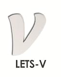 Splosh ~ Wood Letters ~ Lower Case Alphabet ~ 'v' by Splosh